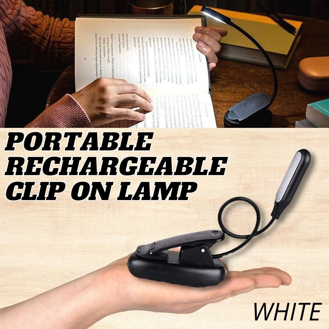 Flexible Clip On LED Light Lamp For Book Reading Tablet Laptop PC EReader